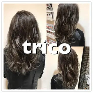 セミロング カラー 似合わせ/ブリーチ カラー.岡田友仁のヘアスタイル