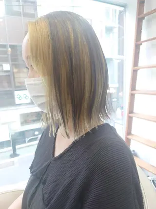 ミディアム カラー Roji 米田 真一のヘアスタイル