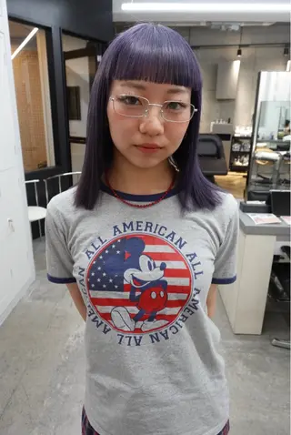 ミディアム ✨ブリーチ/顔周り レイヤー¦YUKA✨のヘアスタイル