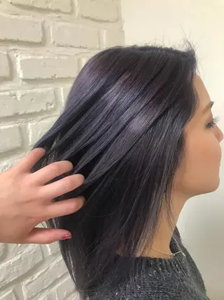 ミディアム カラー 【暖色カラー特化】 中山由梨のヘアスタイル