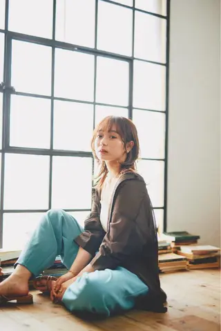 セミロング メンズバレイヤージュ 斉藤春のヘアスタイル