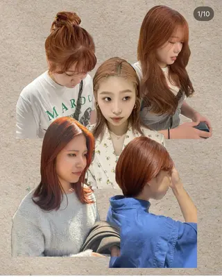 ロング カラー mei｜顔まわり ×透明感カラーのヘアスタイル