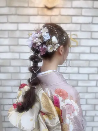 ロング ヘアアレンジ Rio🎀 カラー/顔周りカットのヘアスタイル