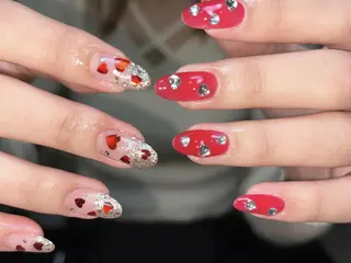 ネイル ki🍒🍒 ki ツルツルネイルのネイルデザイン