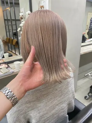 カラー 森田翔斗 顔周りレイヤーのヘアスタイル