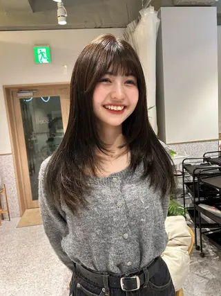 ロング カラー ヘアアレンジ トレンドlayer cut💐mihoのヘアスタイル