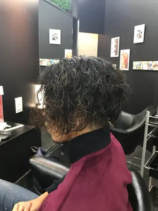 ショート パーマ メンズ ハイライト/髪質改善 ans/黒木 和大のヘアスタイル