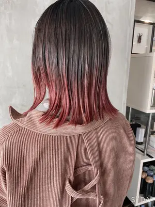 ショート カラー ヘアアレンジ stylist/蛯谷 珠里のヘアスタイル