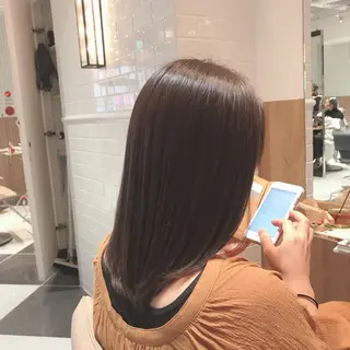 セミロング カラー ボブ/ハイトーン 立川loose 下田のヘアスタイル