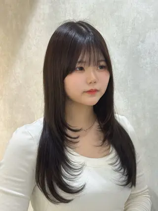 ロング カラー 韓国レイヤー× 艶髪 池袋/ハナ🌷のヘアスタイル