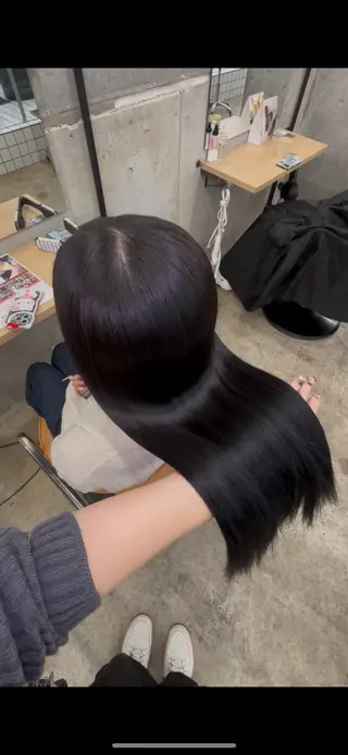 ロング カラー ダメージレスカラー 縮毛MISAKI🦋のヘアスタイル