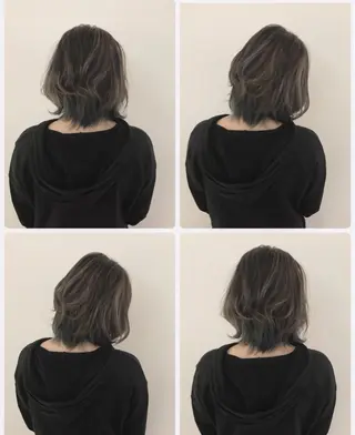 ミディアム due hair 京都駅前店 MILBON オージュア認定サロン【デューヘアー】所属・ハイトーンブリーチ 土坂　由志【京都】のヘアスタイル