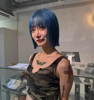 ショート LUCCI所属・udaハイトーン /ボブ/レイヤーのヘアスタイル