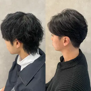 パーマ メンズ ダウンパーマ特化💎 ボブ・レイヤーりなのヘアスタイル