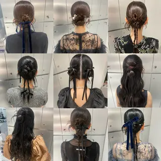 ヘアアレンジ ヘアセット🎀耳つぼ 👂💎MONAMIのヘアスタイル