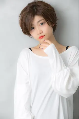 ショート 巻けるケア縮毛矯正✨ ケアカラー✨山下のヘアスタイル