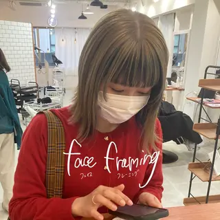 ミディアム カラー お洒落パーマ/ 艶カラー/michiのヘアスタイル