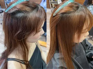 ミディアム カラー チャンモリパーマ/韓 国/Minami🦋のヘアスタイル