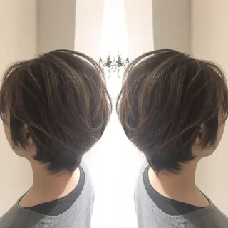 ショート カラー hair  design nico*  ヘアデザイン ニコ所属・中間 将人のヘアスタイル