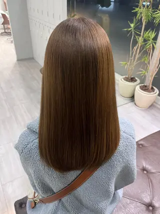 セミロング 美髪×縮毛矯正 水上真由美😘のヘアスタイル