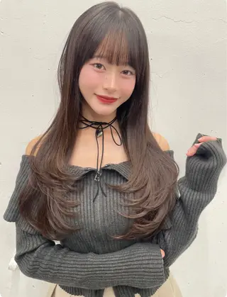 ロング ショート/レイヤー カット/ミサキ💐のヘアスタイル