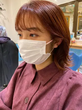 ショート カラー 顔周り/ブリーチなし /縮毛矯正🫧伊勢のヘアスタイル