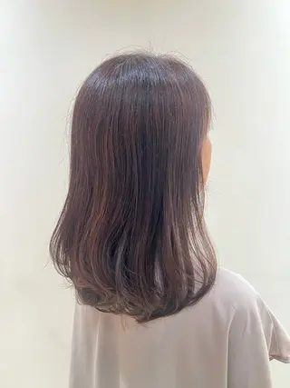 セミロング カラー 吉澤 杏美のヘアスタイル
