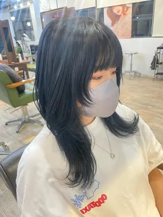 セミロング ウルフカット/ボブ りなのヘアスタイル