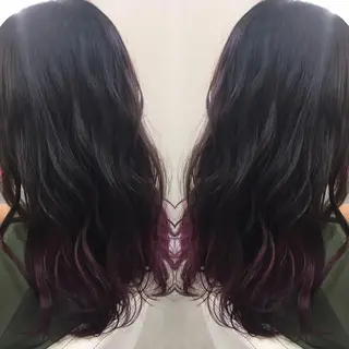 セミロング ロング カラー 髪質改善 中川　翔のヘアスタイル