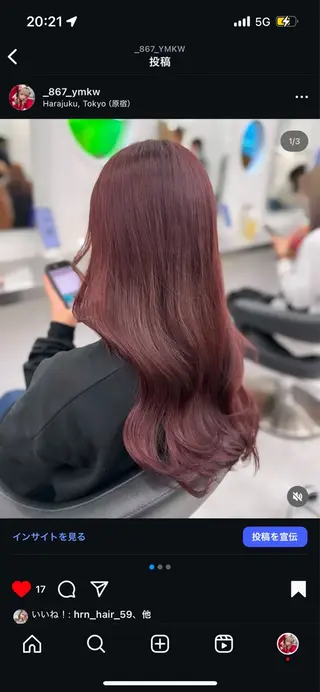 セミロング カラー ヘアアレンジ 愛されカラー🩷 はるなのヘアスタイル