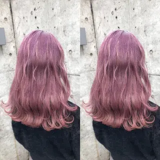 ロング カラー ヘアアレンジ メンズ キッズ 💟Chloe原宿店 🩶ハイトーンのヘアスタイル