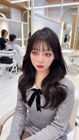 ロング レイヤーカット/ 顔まわり/アオイのヘアスタイル