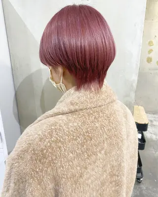 ショート カラー ヘアアレンジ ササキカズマ〻透明感 〻色落ち〻赤み消しのヘアスタイル
