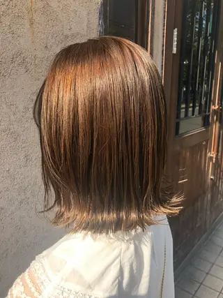 ミディアム カラー 國次 夕貴のヘアスタイル