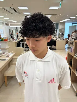 パーマ メンズ 湘南/メンズパーマ/ ハイライト/ユチカのヘアスタイル