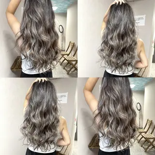 ロング カラー 松井那津子 /ハイライトブリーチのヘアスタイル