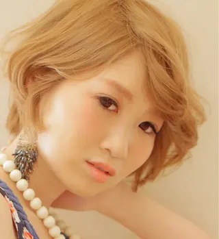 ショート カラー パーマ ヘアアレンジ 心斎橋 女性 スタイリスト  大阪のヘアスタイル