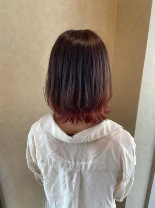 ミディアム カラー 小林 亜紀のヘアスタイル