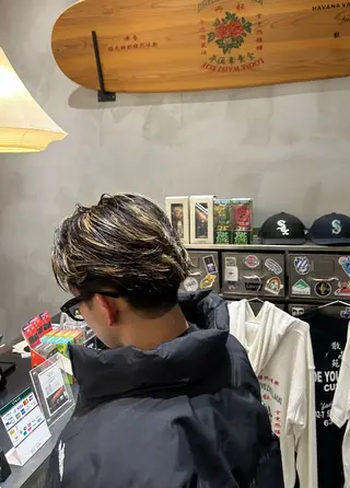 ミディアム メンズ 【明大前フェード/ メンズパーマ/岳】のヘアスタイル