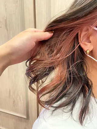ミディアム カラー 🕊顔まわりカット /インナーカラー🕊のヘアスタイル