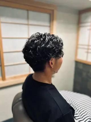ミディアム パーマ メンズ メンズカット/ 雄大のヘアスタイル