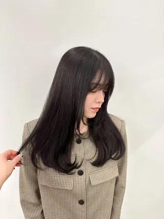 ロング カラー 顔まわりカット/艶髪 カラー✨けいとのヘアスタイル