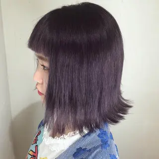 ミディアム カラー ヘアアレンジ 八巻 晴香のヘアスタイル