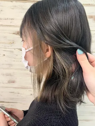 ミディアム カラー ヘアアレンジ 🫧ヒシダアキ /taboo🫧のヘアスタイル