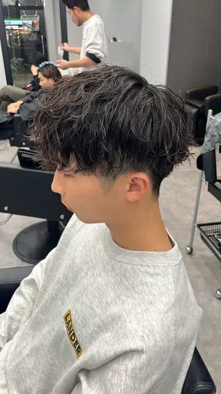 ショート パーマ メンズ men's salon First中崎町店所属・First中崎町 西郡   涼のヘアスタイル
