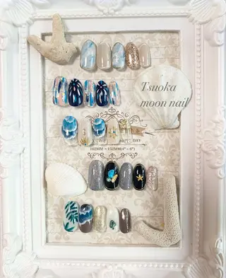 ネイル 🌙都岡 ムーンネイルのネイルデザイン