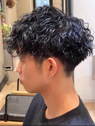ショート パーマ メンズ lana hair  新宿髪質改善トリートメント新宿三丁目【ラナヘアー】所属・新宿メンズ専門 髪質改善パーマ特化のヘアスタイル