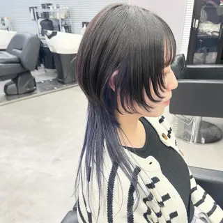 セミロング 柏 ウルフ/レイヤー 田中佐和🐺のヘアスタイル