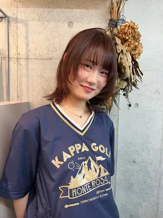 ミディアム カコ/レイヤーカット ヘアアレンジのヘアスタイル