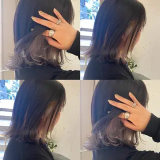 ミディアム カラー カジュアルを女っぽく 𝗮𝘆𝗮𝗰𝗼のヘアスタイル